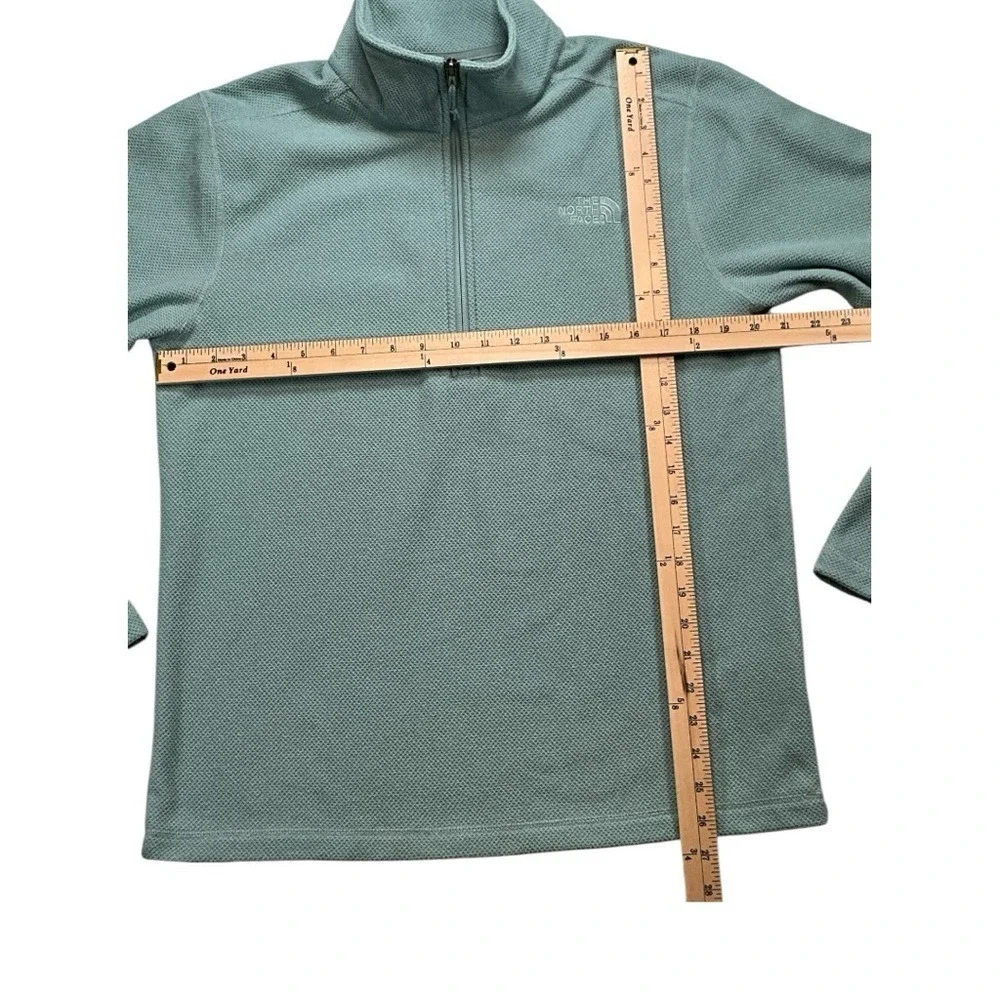 The North Face Mens Textured Cap Rock‎ Quarter Zip Medium Blue Green